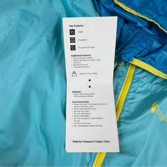 Cotopaxi Teca Windbreaker Mens XXL Full Zip Ultralight Hooded Jacket NWT New - Picture 11 of 15